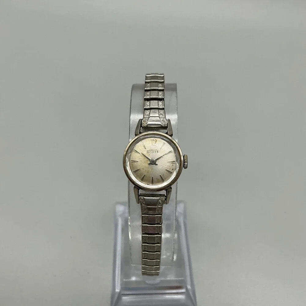 Vintage Ernest Borel Womens Watch 17mm Silver Tone Manual Wind Swiss Made